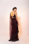 FANCY NET WITH HOLOGRAM SEQUENCE & THREAD WORK SAREE WITH UNSTITCHED BLOUSE PARTY WEAR WHOLESALE PRICE ETHNIC GARMENT (6)
