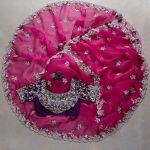 FANCY ORGANZA EMBROIDERY SEQUENCE CONTRAST PALLU WORK SAREE WITH UNSTITCHED BLOUSE PINK