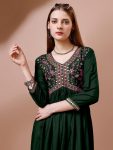 FANCY RAYON EMBROIDERY WORK ONLY KURTI PARTY WEAR WHOLESALE PRICE ETHNIC GARMENT (11)