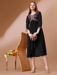 FANCY RAYON EMBROIDERY WORK ONLY KURTI PARTY WEAR WHOLESALE PRICE ETHNIC GARMENT (1)
