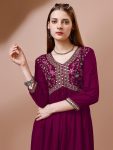 FANCY RAYON EMBROIDERY WORK ONLY KURTI PARTY WEAR WHOLESALE PRICE ETHNIC GARMENT (4)