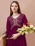 FANCY RAYON EMBROIDERY WORK ONLY KURTI PARTY WEAR WHOLESALE PRICE ETHNIC GARMENT (4)