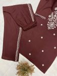 FANCY RAYON EMBROIDERY WORK TOP PENT SET PARTY WEAR WHOLESALE PRICE ETHNIC GARMENT (4)
