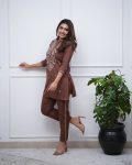 FANCY RAYON EMBROIDERY WORK TOP PENT SET PARTY WEAR WHOLESALE PRICE ETHNIC GARMENT (4)