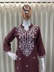 FANCY RAYON EMBROIDERY WORK TOP PENT SET PARTY WEAR WHOLESALE PRICE ETHNIC GARMENT (4)