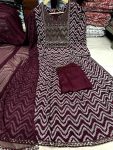 FANCY RAYON PRINTED EMBROIDERY SEQUENCE WORK NAYRA CUT TOP BOTTOM WITH DUPATTA PARTY WEAR WHOLESALE PRICE ETHNIC GARMENT (2)