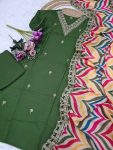 FANCY RAYON SEQUENCE CODING EMBROIDERY WORK TOP BOTTOM WITH DUPATTA PARTY WEAR WHOLESALE PRICE ETHNIC GARMENT (7)