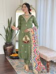 FANCY RAYON SEQUENCE CODING EMBROIDERY WORK TOP BOTTOM WITH DUPATTA PARTY WEAR WHOLESALE PRICE ETHNIC GARMENT (7)