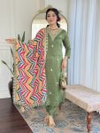 FANCY RAYON SEQUENCE CODING EMBROIDERY WORK TOP BOTTOM WITH DUPATTA PARTY WEAR WHOLESALE PRICE ETHNIC GARMENT (7)