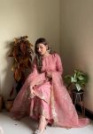 FANCY ROMAN SILK EMBROIDERY SEQUENCE WORK TOP PALAZZO WITH DUPATTA PARTY WEAR WHOLESALE PRICE ETHNIC GARMENT (2)