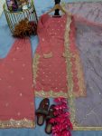 FANCY ROMAN SILK EMBROIDERY SEQUENCE WORK TOP PALAZZO WITH DUPATTA PARTY WEAR WHOLESALE PRICE ETHNIC GARMENT (2)