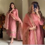 FANCY ROMAN SILK EMBROIDERY SEQUENCE WORK TOP PALAZZO WITH DUPATTA PARTY WEAR WHOLESALE PRICE ETHNIC GARMENT (2)