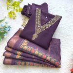 FANCY ROMAN SILK HAND WORK AND FANCY LACE WORK TOP BOTTOM WITH DUPATTA FESTIVE WEAR WHOLESALE PRICE ETHNIC GARMENT (8)