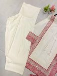FANCY ROMAN SILK SEQUENCE EMBROIDERY ON MONO BANGLORI SILK FOR BORDER AND PEARL TASSELS WORK TOP SALWAR WITH DUPATTA FESTIVE WEAR WHOLESALE PRICE ETHNIC GARMENT (3)