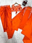 FANCY SATIN SILK THREAD SEQUENCE WORK PLEATED DOTI BLOUSE WITH KOTI PARTY WEAR WHOLESALE PRICE ETHNIC GARMENT (4)