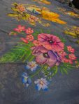 FANCY TABBY SILK PRINTED WITH HANDWORK SAREE WITH UNSTITCHED BLOUSE PARTY WEAR WHOLESALE PRICE ETHNIC GARMENT (5)