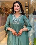 FANCY VISCOSE CHINON SEQUENCE CODING EMBROIDERY WORK TOP BOTTOM WITH DUPATTA FESTIVE WEAR WHOLESALE PRICE ETHNIC GARMENT (4)