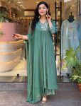 FANCY VISCOSE CHINON SEQUENCE CODING EMBROIDERY WORK TOP BOTTOM WITH DUPATTA FESTIVE WEAR WHOLESALE PRICE ETHNIC GARMENT (4)