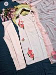 FANCY VISCOSE FRENCH CREEP PRINTED TOP BOTTOM WITH DUPATTA FESTIVE WEAR WHOLESALE PRICE ETHNIC GARMENT (3)
