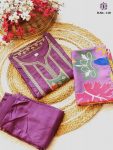 FANCY VISCOSE SLUB EMBROIDERY WORK TOP BOTTOM WITH DUPATTA FESTIVE WEAR WHOLESALE PRICE ETHNIC GARMENT (10)