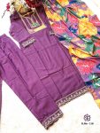FANCY VISCOSE SLUB EMBROIDERY WORK TOP BOTTOM WITH DUPATTA FESTIVE WEAR WHOLESALE PRICE ETHNIC GARMENT (10)