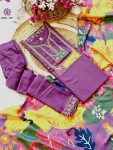 FANCY VISCOSE SLUB EMBROIDERY WORK TOP BOTTOM WITH DUPATTA FESTIVE WEAR WHOLESALE PRICE ETHNIC GARMENT (10)