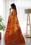 FASHIONABLE BANARASI SOFT SILK WEAVING WORK SAREE WITH UNSTITCHED BLOUSE PARTY WEAR WHOLESALE PRICE ETHNIC GARMENT (18)
