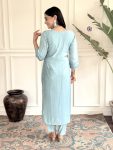FASHIONABLE CHANDERI SILK EMBROIDERY WORK TOP BOTTOM WITH DUPATTA PARTY WEAR WHOLESALE PRICE ETHNIC GARMENT (13)