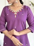 FASHIONABLE CHANDERI SILK EMBROIDERY WORK TOP BOTTOM WITH DUPATTA PARTY WEAR WHOLESALE PRICE ETHNIC GARMENT (3)