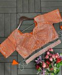 FASHIONABLE CHINON CODING EMBROIDERY SEQUENCE WORK READY TO WEAR SAREE BELT WITH STITCHED BLOUSE PARTY WEAR WHOLESALE PRICE ETHNIC GARMENT (15)