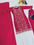 FASHIONABLE CHINON CODING SEQUENCE EMRBOIDERY WORK TOP PALAZZO WITH DUPATTA PARTY WEAR WHOLESALE PRICE ETHNIC GARMENT (3)