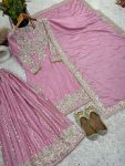 FASHIONABLE CHINON EMBROIDERY SEQUENCE MOTI WORK TOP PALAZZO WITH DUPATTA PARTY WEAR WHOLESALE PRICE ETHNIC GARMENT (7)