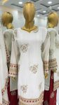 FASHIONABLE CHINON SILK EMBROIDERY SEQUENCE LACE WORK TOP PALAZZO WITH DUPATTA FESTIVE WEAR WHOLESALE PRICE ETHNIC GARMENT (5)