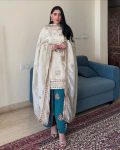 FASHIONABLE CHINON SILK EMBROIDERY SEQUENCE LACE WORK TOP PALAZZO WITH DUPATTA PARTY WEAR WHOLESALE PRICE ETHNIC GARMENT (5)