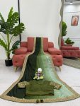 FASHIONABLE CHINON SILK THREAD SEQUENCE LACE WORK SAREE WITH UNSTITCHED BLOUSE PARTY WEAR WHOLESALE PRICE ETHNIC GARMENT (4)