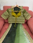 FASHIONABLE CHINON SILK THREAD SEQUENCE LACE WORK SAREE WITH UNSTITCHED BLOUSE PARTY WEAR WHOLESALE PRICE ETHNIC GARMENT (4)