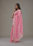 FASHIONABLE CRUNCHY EMBROIDERY SEQUENCE THREAD WORK SAREE WITH UNSTITCHED BLOUSE PARTY WEAR WHOLESALE PRICE ETHNIC GARMENT (12)