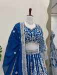 FASHIONABLE GEORGETTE CODING SEQUENCE WORK LEHENGA CHOLI WITH DUPATTA PARTY WEAR WHOLESALE PRICE ETHNIC GARMENT (4)