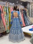 FASHIONABLE GEORGETTE CODING SEQUENCE WORK LEHENGA CHOLI WITH DUPATTA PARTY WEAR WHOLESALE PRICE ETHNIC GARMENT (4)