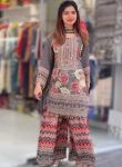 FASHIONABLE GEORGETTE DIGITAL PRINT WITH REAL MIRROR HAND WORK TOP PALAZZO WITH DUPATTA PARTY WEAR WHOLESALE PRICE ETHNIC GARMENT (2)
