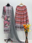 FASHIONABLE GEORGETTE DIGITAL PRINT WITH REAL MIRROR HAND WORK TOP PALAZZO WITH DUPATTA PARTY WEAR WHOLESALE PRICE ETHNIC GARMENT (2)