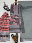 FASHIONABLE GEORGETTE DIGITAL PRINT WITH REAL MIRROR HAND WORK TOP PALAZZO WITH DUPATTA PARTY WEAR WHOLESALE PRICE ETHNIC GARMENT (2)
