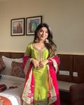 FASHIONABLE GEORGETTE EMBROIDERY SEQUENCE THREAD WORK TOP PALAZZO WITH DUPATTA PARTY WEAR WHOLESALE PRICE ETHNIC GARMENT (4)