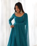 FASHIONABLE GEORGETTE LEHENRIYA PRINT GOWN BOTTOM WITH DUPATTA FESTIVE WEAR WHOLESALE PRICE ETHNIC GARMENT (20)