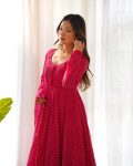 FASHIONABLE GEORGETTE LEHENRIYA PRINT GOWN BOTTOM WITH DUPATTA FESTIVE WEAR WHOLESALE PRICE ETHNIC GARMENT (8)