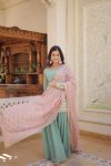 FASHIONABLE GEORGETTE THREAD SEQUENCE EMBROIDERY WORK TOP PALAZZO WITH DUPATTA PARTY WEAR WHOLESALE PRICE ETHNIC GARMENT (8)