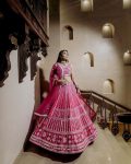 FASHIONABLE HEAVY SLUB THREAD & PAPER MIRROR WORK LEHENGA CHOLI WITH DUPATTA PARTY WEAR WHOLESALE PRICE ETHNIC GARMENT (6)