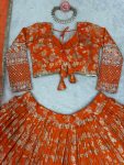 FASHIONABLE JACQUARD THREAD SEQUENCE WORK LEHENGA CHOLI WITH DUPATTA PARTY WEAR WHOLESALE PRICE ETHNIC GARMENT (7)