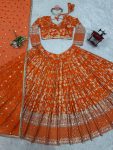 FASHIONABLE JACQUARD THREAD SEQUENCE WORK LEHENGA CHOLI WITH DUPATTA PARTY WEAR WHOLESALE PRICE ETHNIC GARMENT (7)