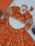 FASHIONABLE JACQUARD THREAD SEQUENCE WORK LEHENGA CHOLI WITH DUPATTA PARTY WEAR WHOLESALE PRICE ETHNIC GARMENT (7)